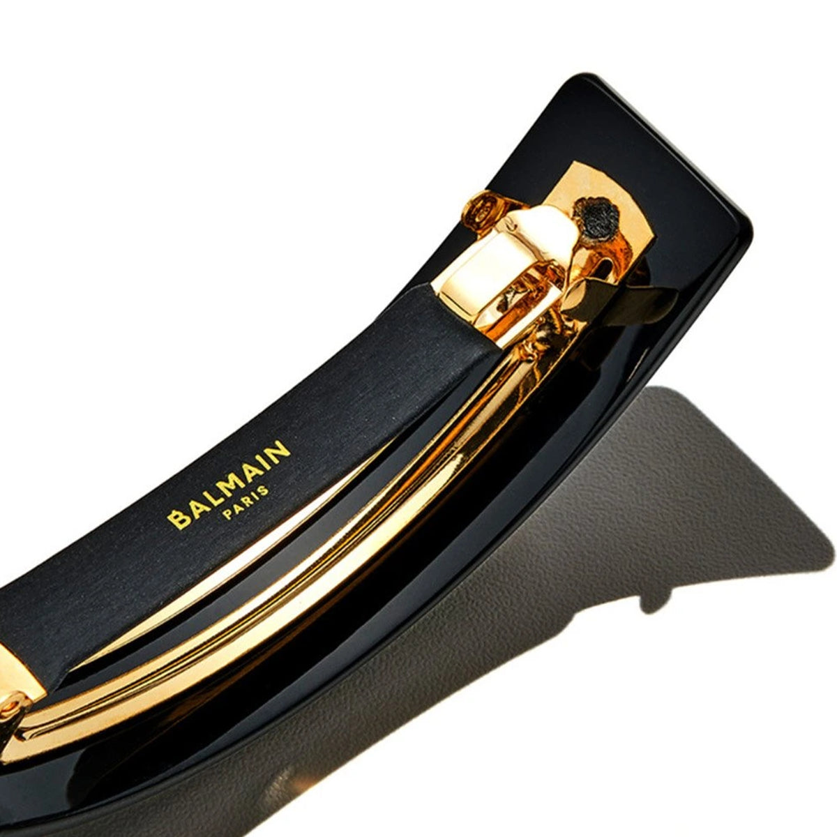 Balmain Cellulose Acetate Barrette Pour Cheveux Saç Tokası Büyük Siyah image 3