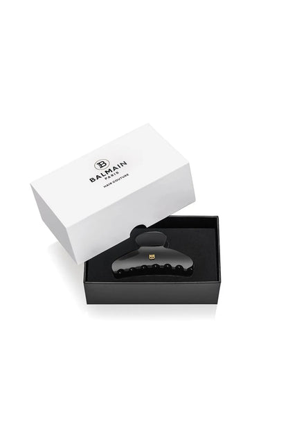 Balmain Cellulose Acetate Pince a Cheveux Saç Tokası Orta Siyah image 1