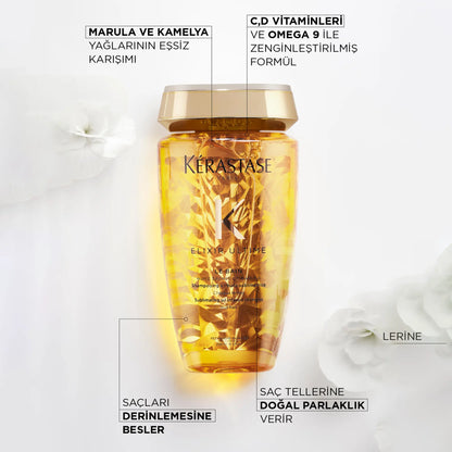 Kérastase Elixir Ultime Parlaklık Şampuanı 250 ml - Mat Saçlara Özel Bakım image 4