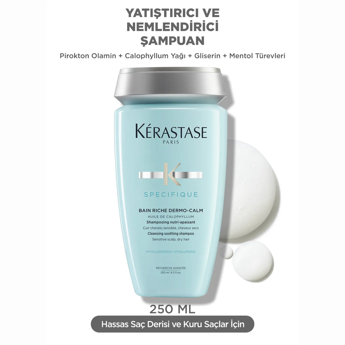 Kérastase Hassasiyet Karşıtı Şampuan - Bain Dermo-Calm Riche 250ml image 4