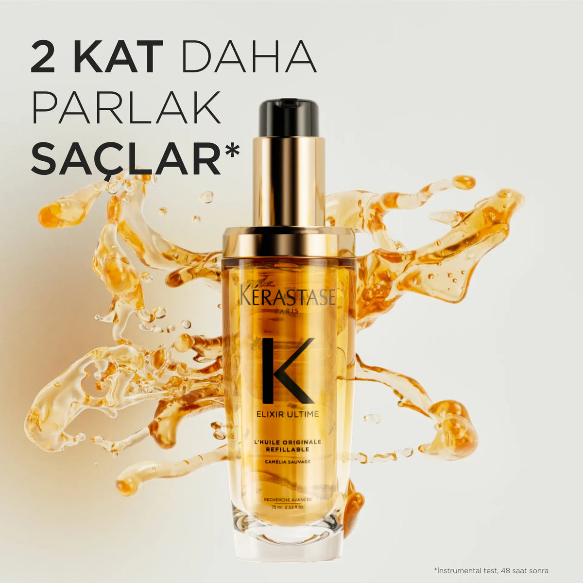 Kérastase Elixir Ultime L'Huile Originale Saç Yağı 75 ml – Yeniden Doldurulabili image 3