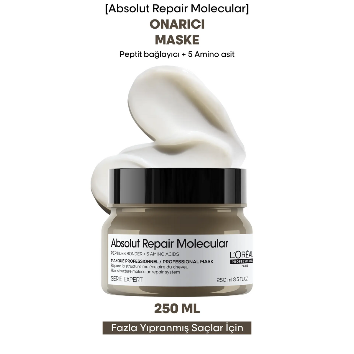 L'Oréal Absolut Repair Molecular Onarıcı Saç Maskesi 250 ml image 2