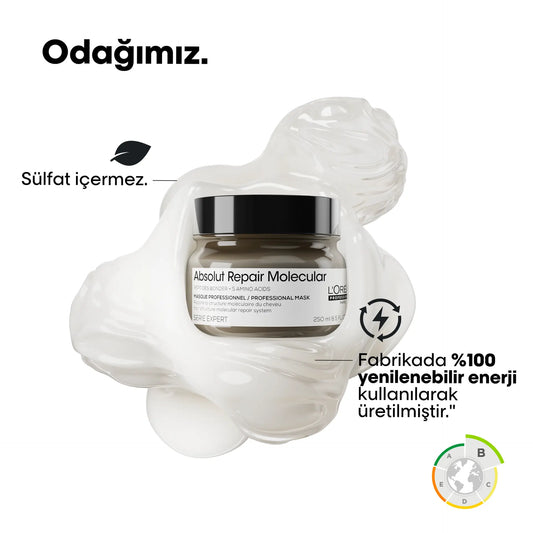 L'Oréal Absolut Repair Molecular Onarıcı Saç Maskesi 250 ml image 1