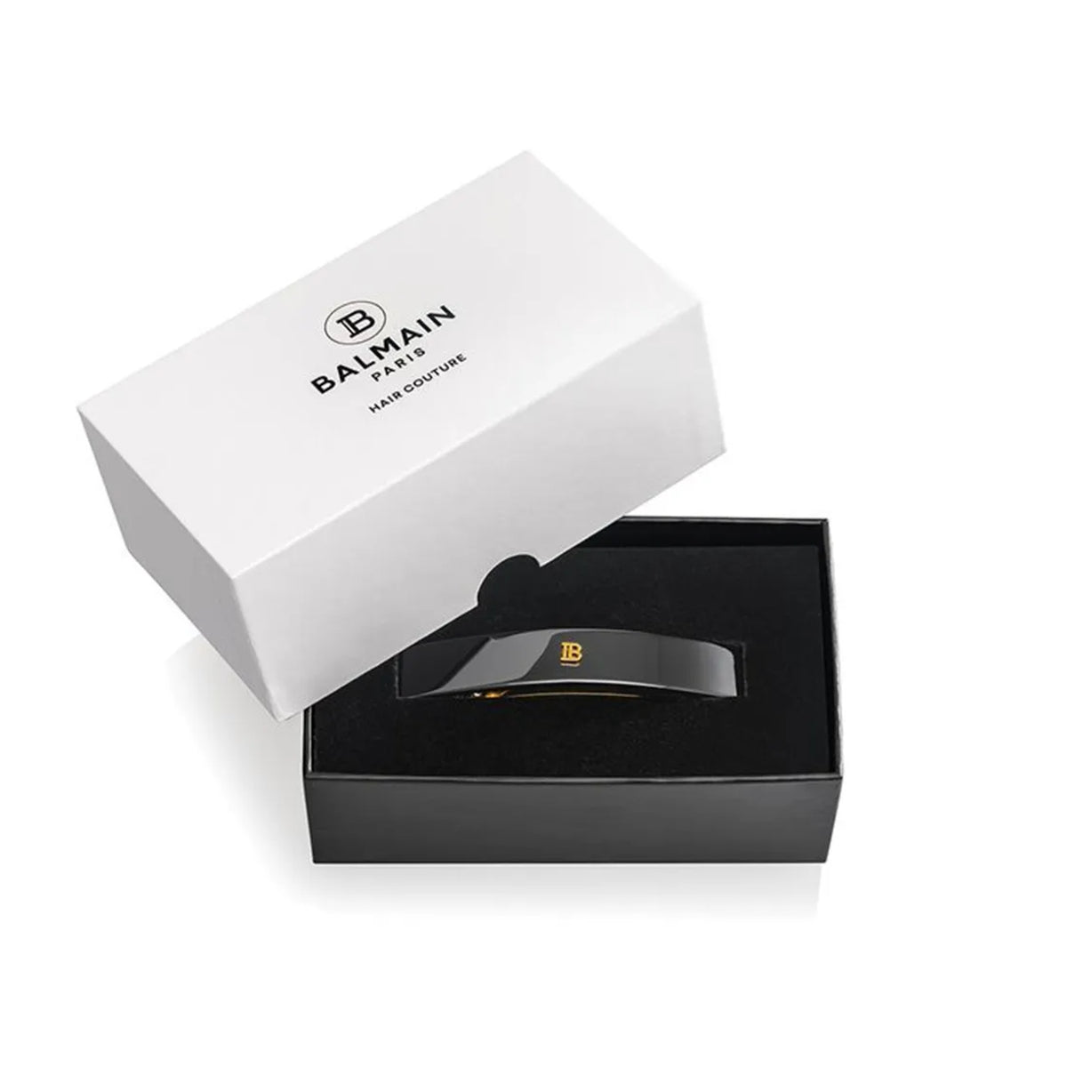 Balmain Cellulose Acetate Barrette Pour Cheveux Saç Tokası Büyük Siyah image 1