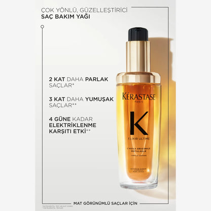 Kérastase Elixir Ultime L'Huile Originale Saç Yağı 75 ml – Yeniden Doldurulabili image 10