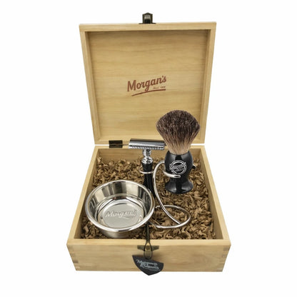Morgan's Pomade Ahşap Kutulu Lüks Erkek Tıraş Seti – Kusursuz Geleneksel Tıraş D image 2
