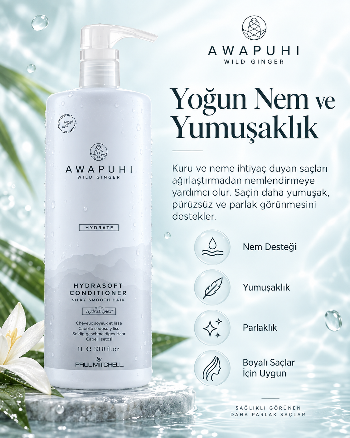 Awapuhi Wild Ginger HydraSoft Nemlendirici Saç Kremi 1000 ml