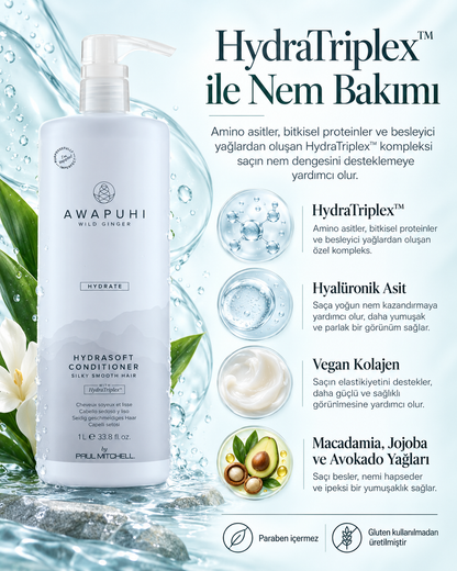 Awapuhi Wild Ginger HydraSoft Nemlendirici Saç Kremi 1000 ml