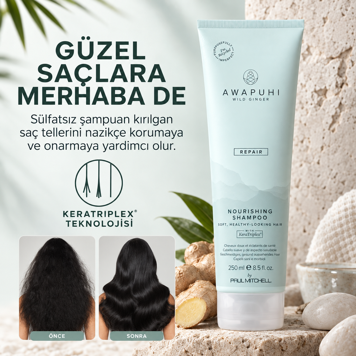 Awapuhi Wild Ginger Nourishing Shampoo Onarıcı Şampuan 250 ml