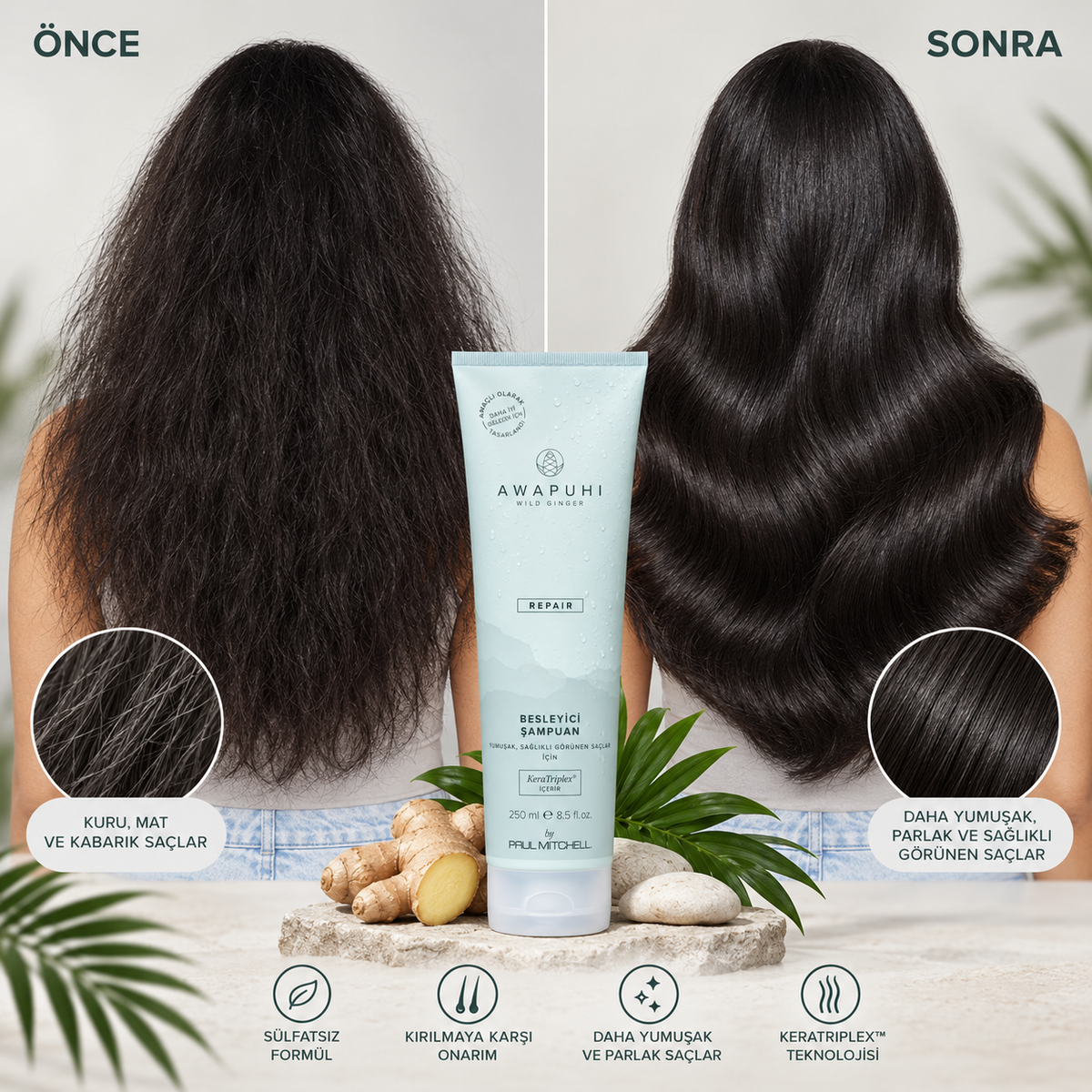 Awapuhi Wild Ginger Nourishing Shampoo Onarıcı Şampuan 250 ml