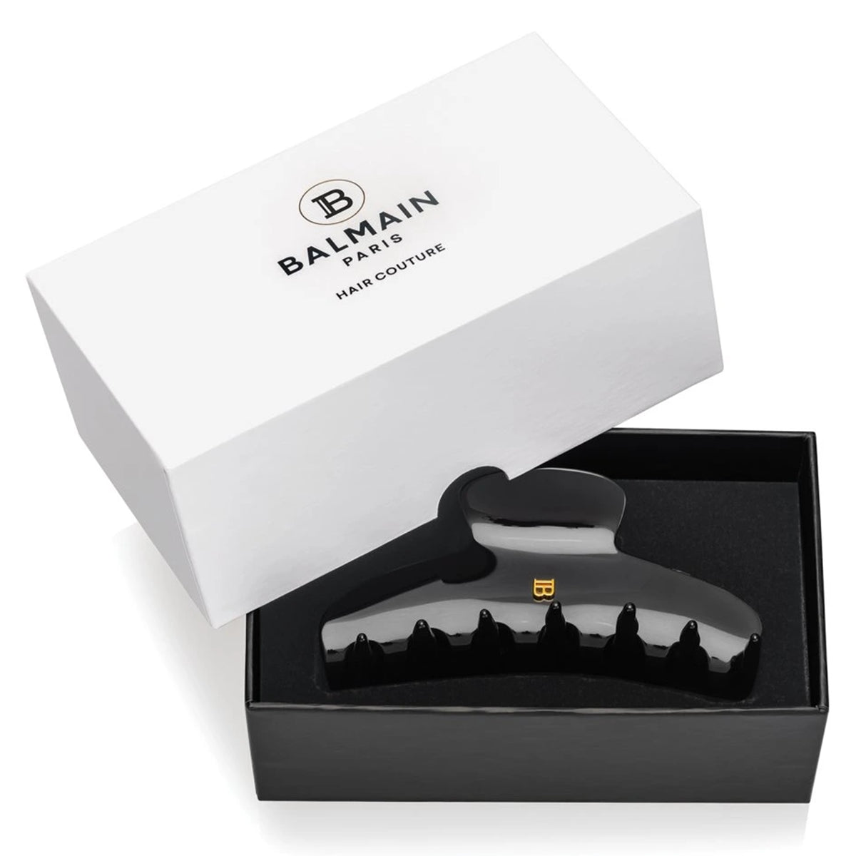 Balmain Cellulose Acetate Pince a Cheveux Saç Tokası Orta Siyah image 4