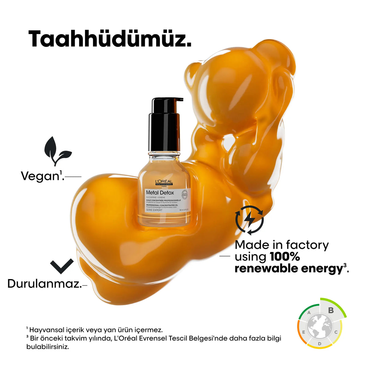 L'Oréal Metal Detox Konsantre Saç Bakım Yağı 50ml image 1