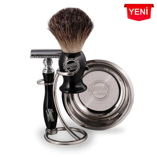 Morgan's Pomade Ahşap Kutulu Lüks Erkek Tıraş Seti – Kusursuz Geleneksel Tıraş D image 0