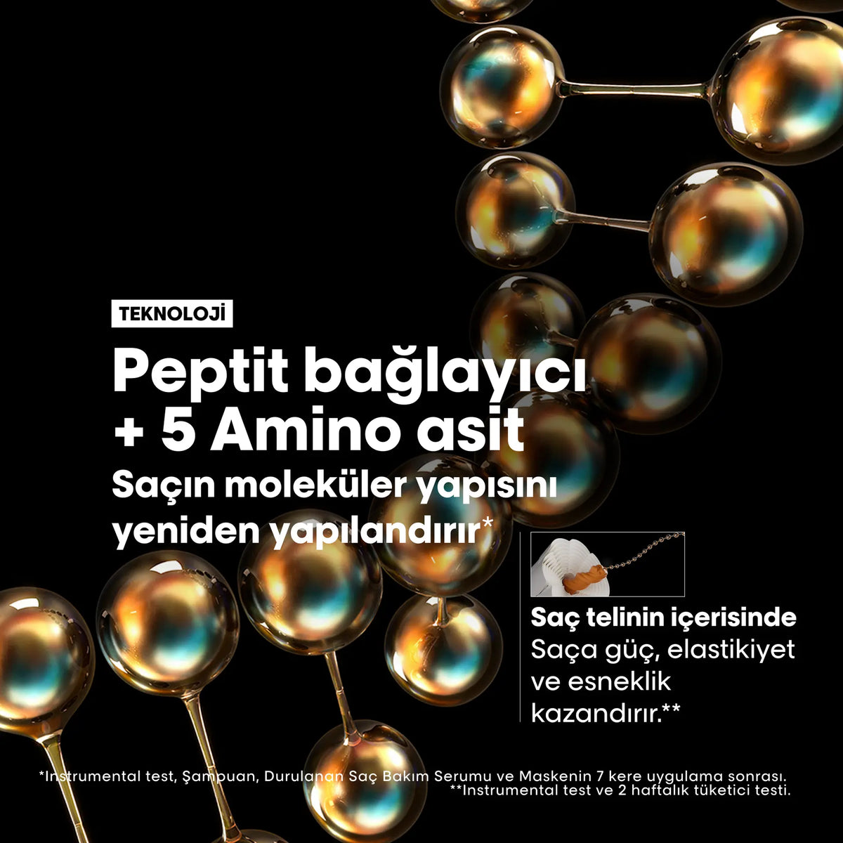 L'Oréal Absolut Repair Molecular Onarıcı Saç Maskesi 250 ml image 7