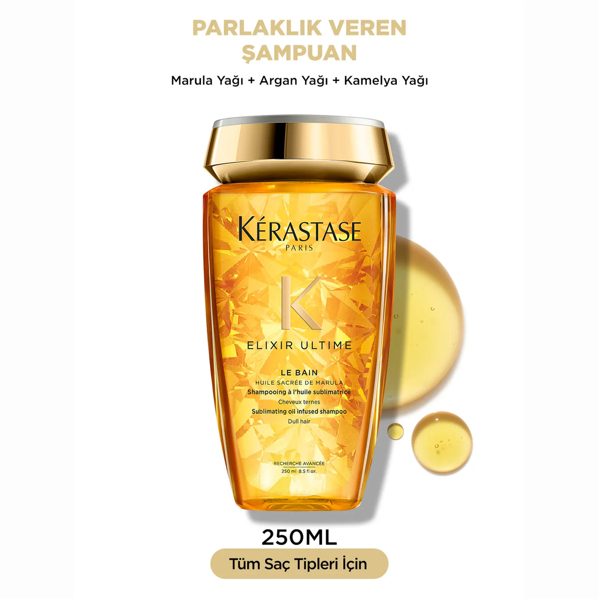 Kérastase Elixir Ultime Parlaklık Şampuanı 250 ml - Mat Saçlara Özel Bakım image 5