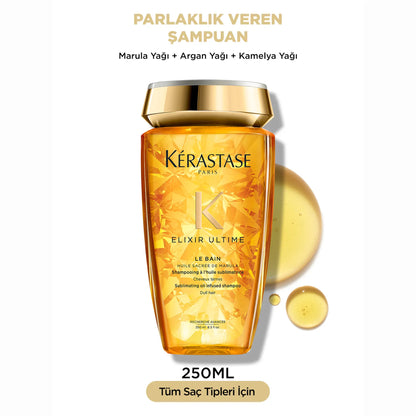 Kérastase Elixir Ultime Parlaklık Şampuanı 250 ml - Mat Saçlara Özel Bakım image 5