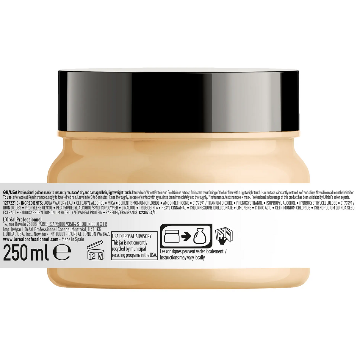 L'Oréal Absolut Repair Golden Maske 250ml image 6